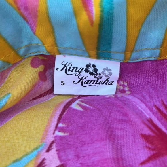 Pink & Yellow Tropical Vacation Shirt - Picture 4 of 8